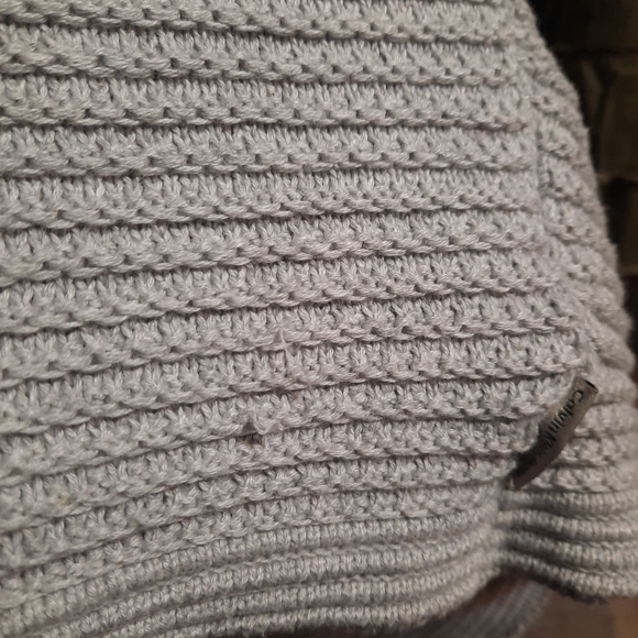 Calvin Klein Jeans light grey long sleeve sweater size small - Picture 3 of 4